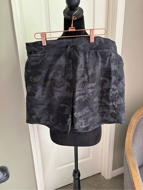 Tuff Athletics Black Camouflage Athletic Shorts